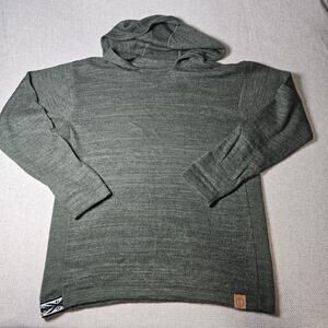 Paka Soft Royal Alpaca Hooded Grey Green Sweater XXL